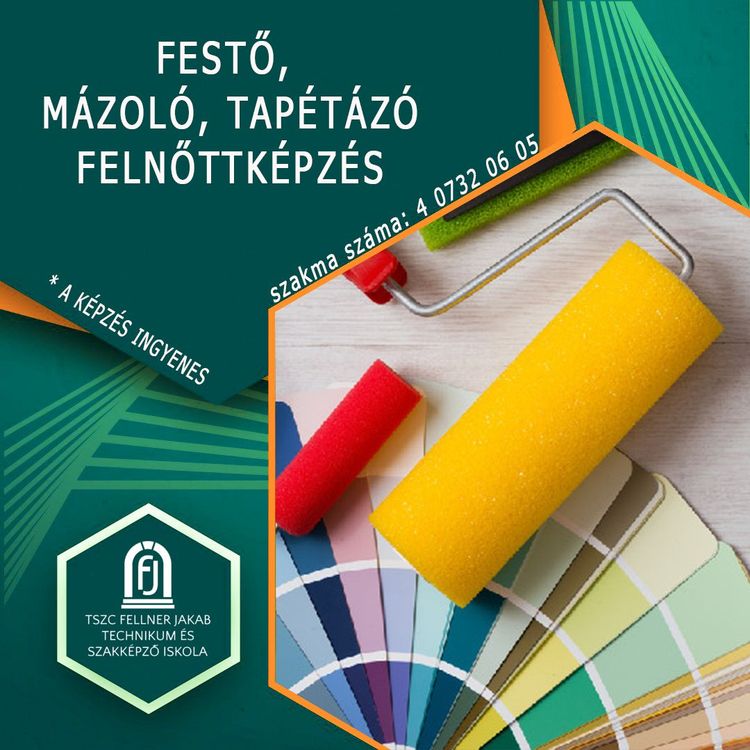 FESTŐ, MÁZOLÓ, TAPÉTÁZÓ felnőttképzés indul