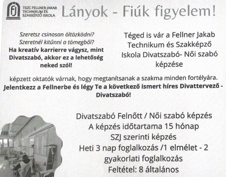 Divatszabó- Női szabó képzés indul 2026. februárban