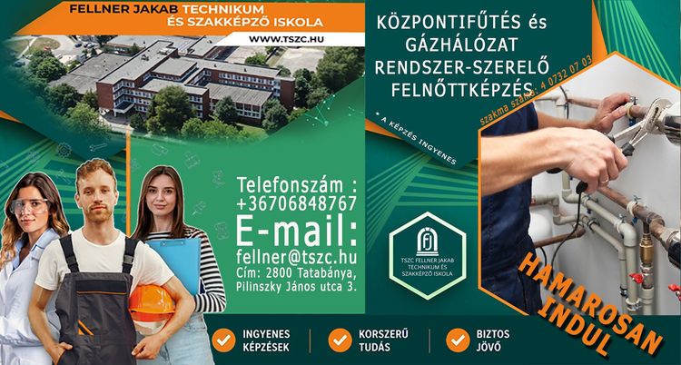 INGYENES*  Központifűtés- és gázhálózatrendszer-szerelő felnőttképzés indul 