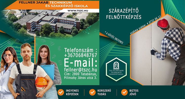 SZÁRAZÉPÍTŐ felnőttképzés indul