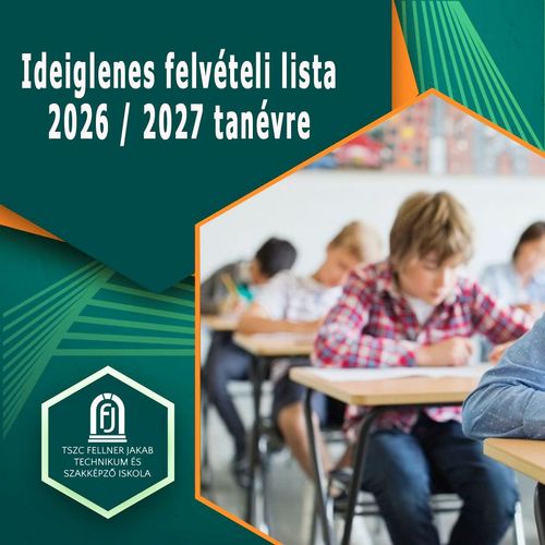 Ideiglenes felvételi lista 2026/2027-es a tanévre
